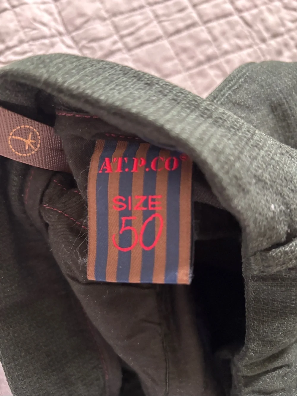 AT. P. Co Dan Men's Dark Slim high end textured Chinos size 50 34 x30